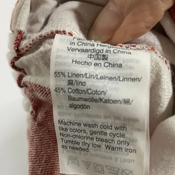 Madewell linen blend Striped Wide-Leg Pants in Red & White - Picture 4 of 4